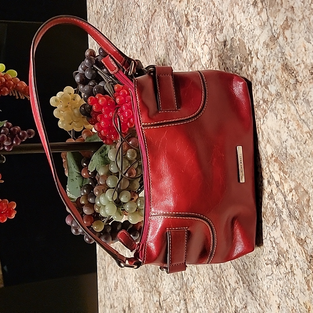 Red Leather Nine West Bag